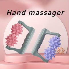 2 Wheels Handheld Roller Yoga Massage Roller For Fitness