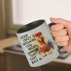 1pc 11oz Chicken Pattern Ceramic Cup Creative Cartoon Coffee Cup