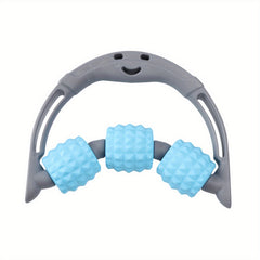 3-Wheel Handheld Massage Roller for Calf Muscle Relaxation