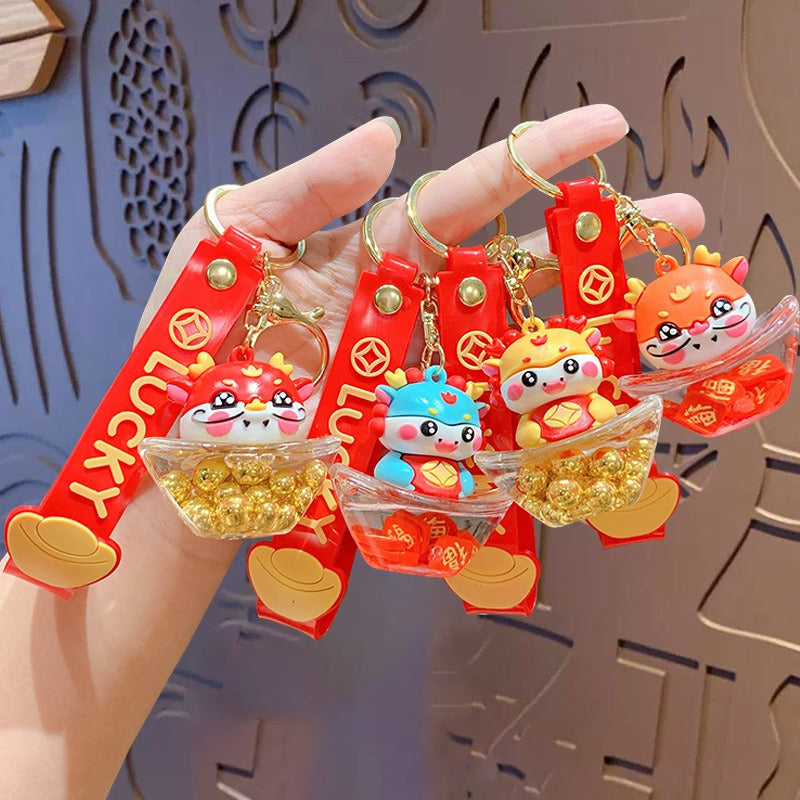 Cartoon Dragon Keychain Keyring Car Bag Key Chain Pendant Year Gift Men Women