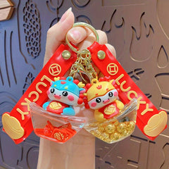 Cartoon Dragon Keychain Keyring Car Bag Key Chain Pendant Year Gift Men Women