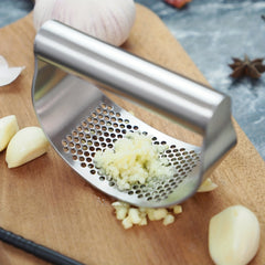 Stainless Steel Garlic Press Metal Garlic Mincer Kitchen Supplies