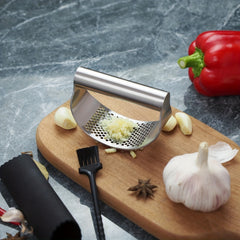 Stainless Steel Garlic Press Metal Garlic Mincer Kitchen Supplies