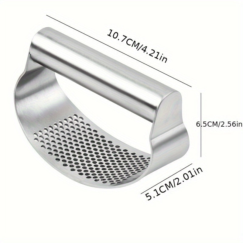 Stainless Steel Garlic Press Metal Garlic Mincer Kitchen Supplies