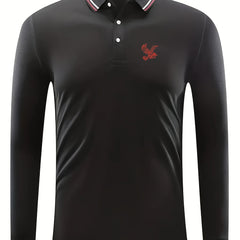 Eagle Pattern Men's Casual Long Sleeve Shirt