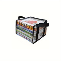 Transparent PVC Book Storage Bag Large Capacity Plastic Bookshelf Storage