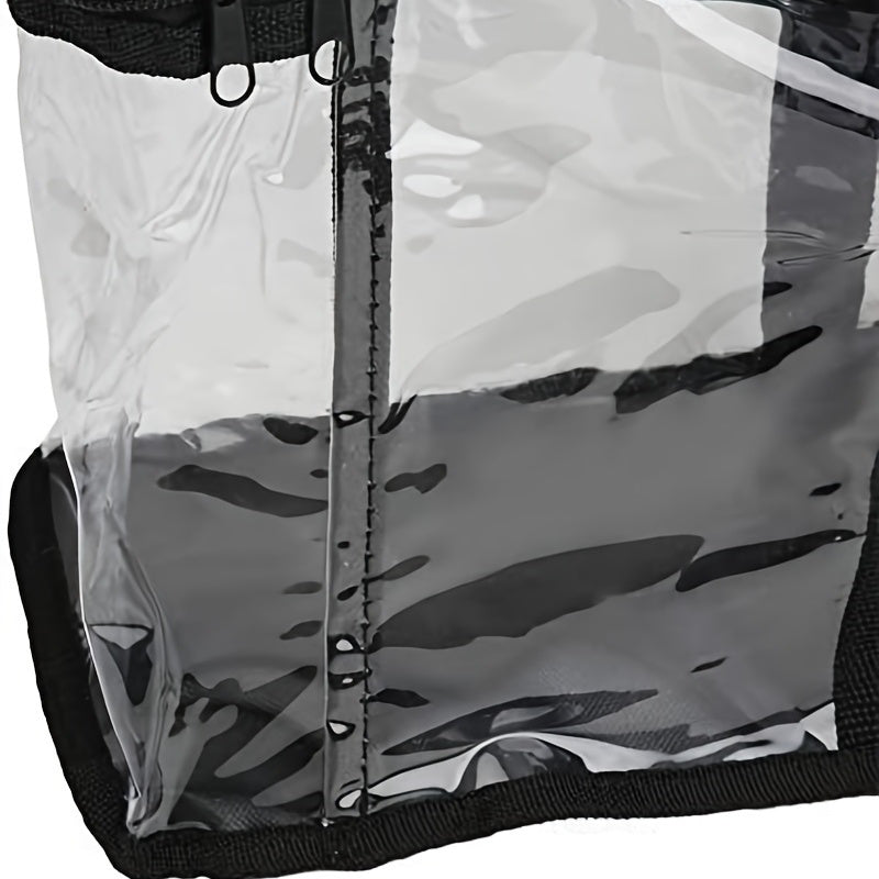 Transparent PVC Book Storage Bag Large Capacity Plastic Bookshelf Storage