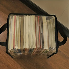 Transparent PVC Book Storage Bag Large Capacity Plastic Bookshelf Storage