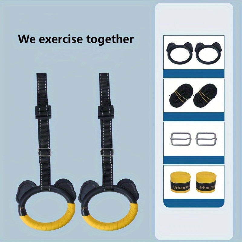 Indoor Fitness Hanging Rings for Home Pull-ups
