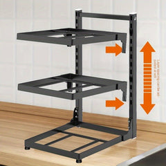 1pc Kitchen Under Sink Rack Household Pot Storage Rack Stovetop Cabinet