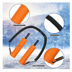 Retractable Ice Pick With Whistle for Safety Fishing Skating Protection