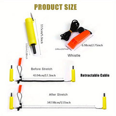 Retractable Ice Pick With Whistle for Safety Fishing Skating Protection