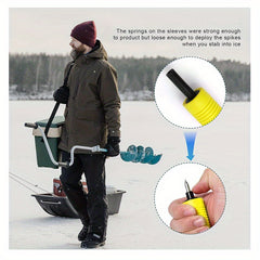 Retractable Ice Pick With Whistle for Safety Fishing Skating Protection