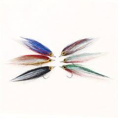 12pcs Mixed Colors Bionic Fly Hand Tied Hair Hook for Bass Fishing Tackle