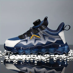Boy's Breathable Sneakers with Rotating Buckle Air Cushion Shoes