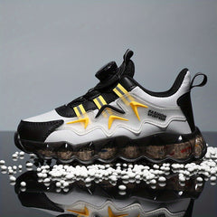 Boy's Breathable Sneakers with Rotating Buckle Air Cushion Shoes
