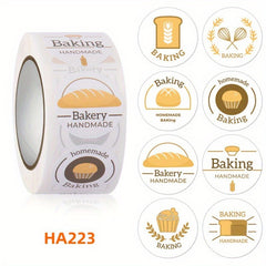 500 Cake Bread Baking Shop Decoration Sealing Stickers