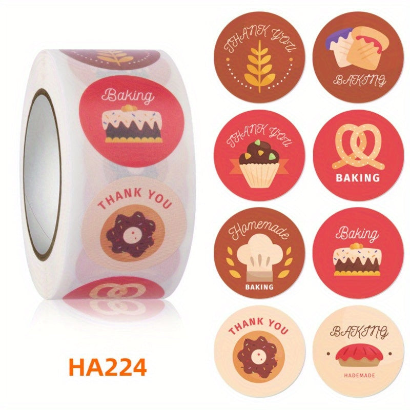 500 Cake Bread Baking Shop Decoration Sealing Stickers