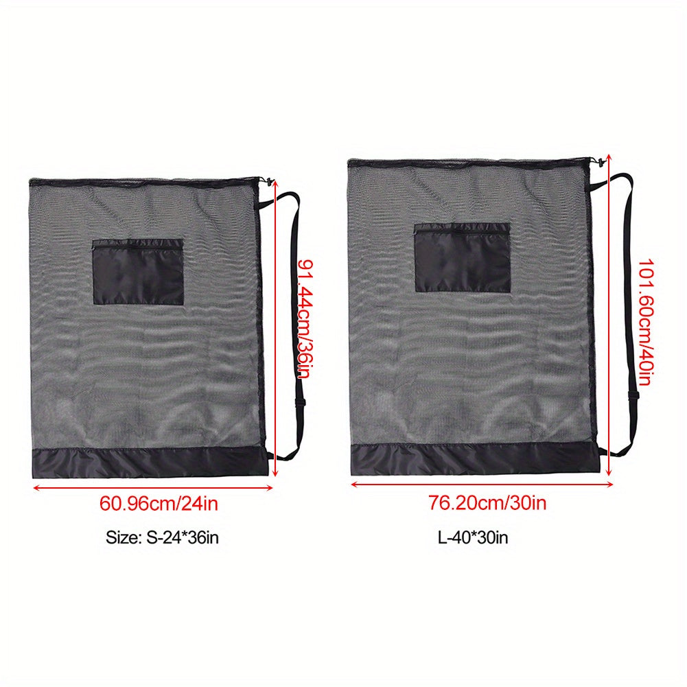 Adjustable Mesh Sports Bag with Shoulder Strap for Tennis Soccer Football Volley