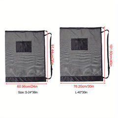 Adjustable Mesh Sports Bag with Shoulder Strap for Tennis Soccer Football Volley