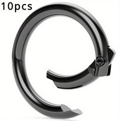 10pcs Stainless Steel Round Clip Buckle O Ring Buckle DIY Bag Purse Accessories