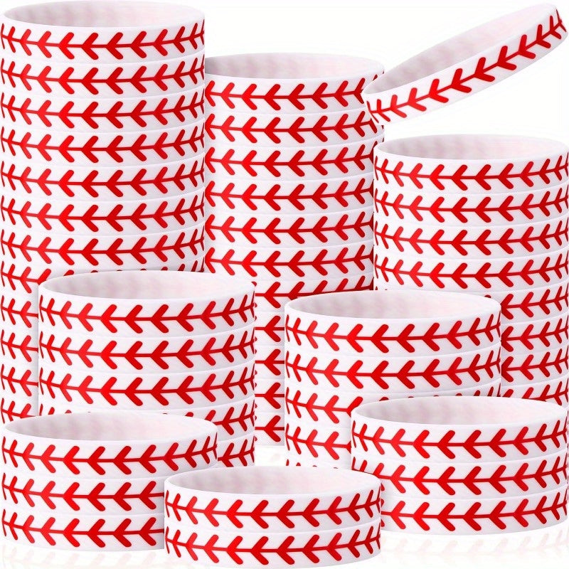 Softball Bracelet Silicone Wristbands Team Athletes Party Favors
