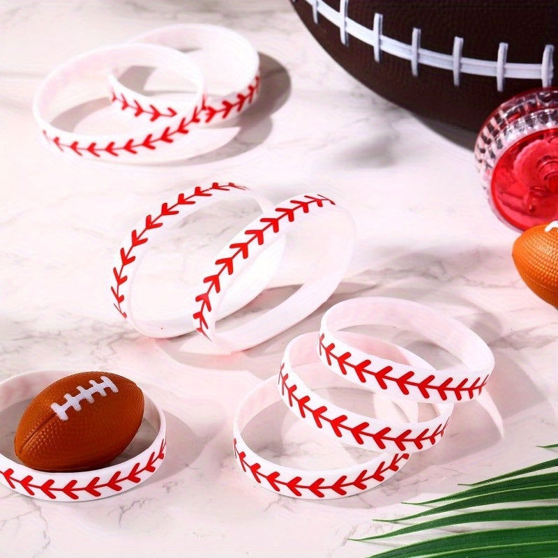 Softball Bracelet Silicone Wristbands Team Athletes Party Favors