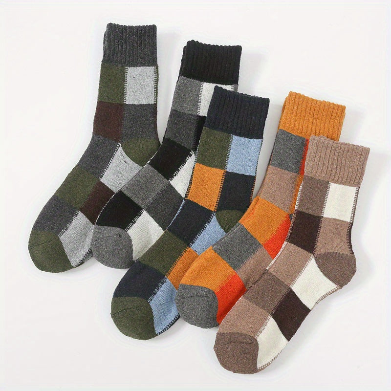 Men's Winter Thick Warm Socks, 5 Pairs