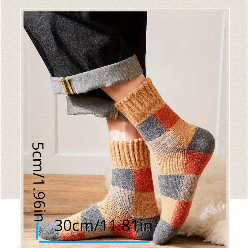 Men's Winter Thick Warm Socks, 5 Pairs