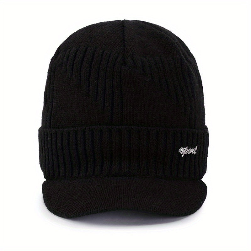 Knitted Baseball Cap for Winter Outdoor Sport Elderly