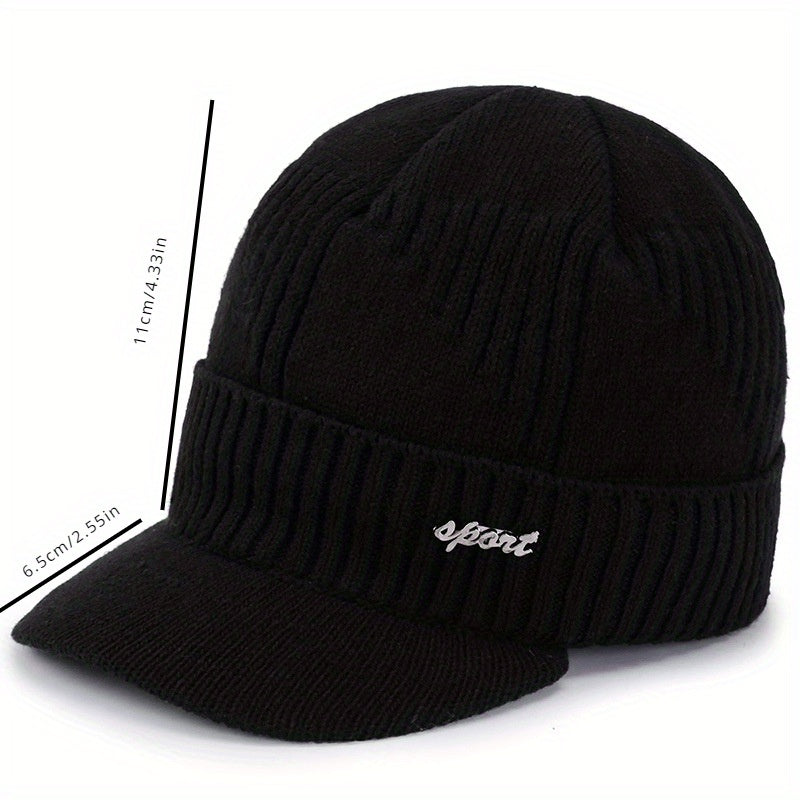 Knitted Baseball Cap for Winter Outdoor Sport Elderly