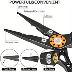 2pcs Fishing Pliers Fish Lip Gripper Upgraded Muti Function Fishing Pliers Hook