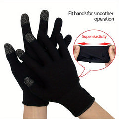 2pcs Touch Screen Game Gloves Anti-scratch Sweat Sensitive Figer Gloves