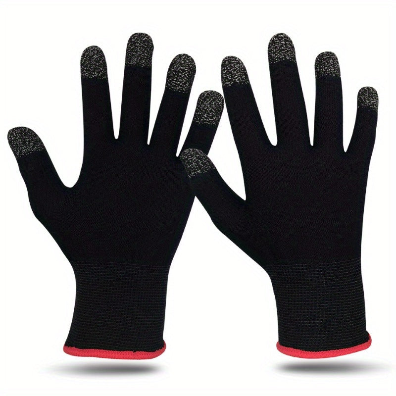 2pcs Touch Screen Game Gloves Anti-scratch Sweat Sensitive Figer Gloves