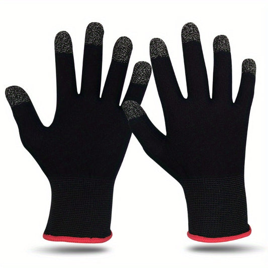 2pcs Touch Screen Game Gloves Anti-scratch Sweat Sensitive Figer Gloves