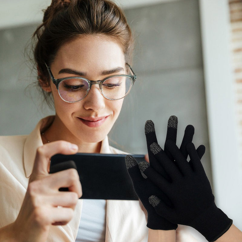 2pcs Touch Screen Game Gloves Anti-scratch Sweat Sensitive Figer Gloves