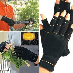 Copper Fiber Fingerless Compression Gloves for Arthritic Joints
