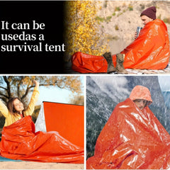 Orange Single Sleeping Bag Waterproof Camping Emergency PE Film Sleeping Bag