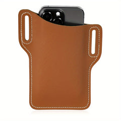 Men's PU Leather Phone Case Outdoor Sports Storage Bag