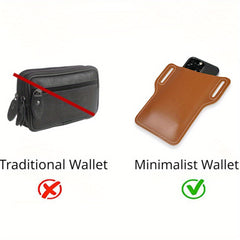 Men's PU Leather Phone Case Outdoor Sports Storage Bag