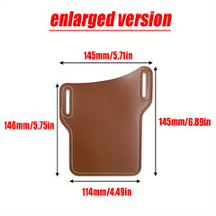 Men's PU Leather Phone Case Outdoor Sports Storage Bag