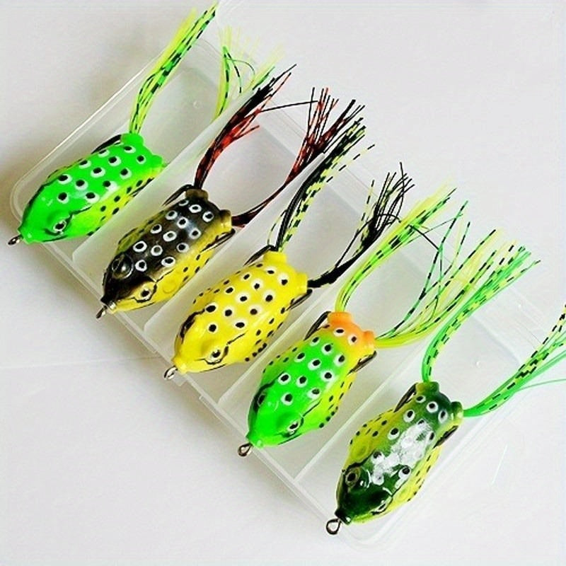 2pcs Hollow Body Soft Frog Topwater Soft Lure Bionic Fishing Lures