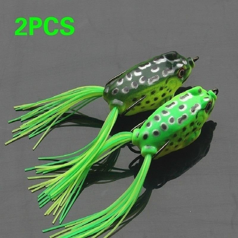 2pcs Hollow Body Soft Frog Topwater Soft Lure Bionic Fishing Lures
