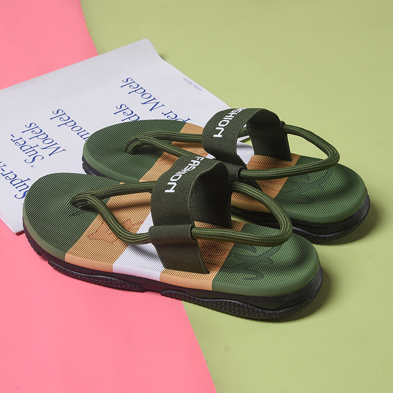 Women's Letter Graphic Thong Sandals Flat Beach Sandals