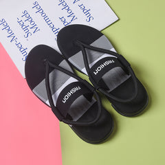 Women's Letter Graphic Thong Sandals Flat Beach Sandals