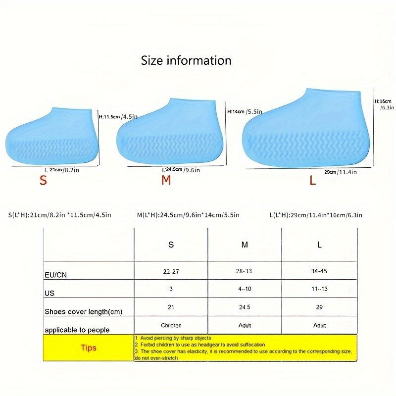 Rubber Shoe Covers Waterproof Reusable Non Slip Boots Cover