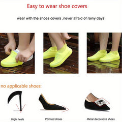 Rubber Shoe Covers Waterproof Reusable Non Slip Boots Cover