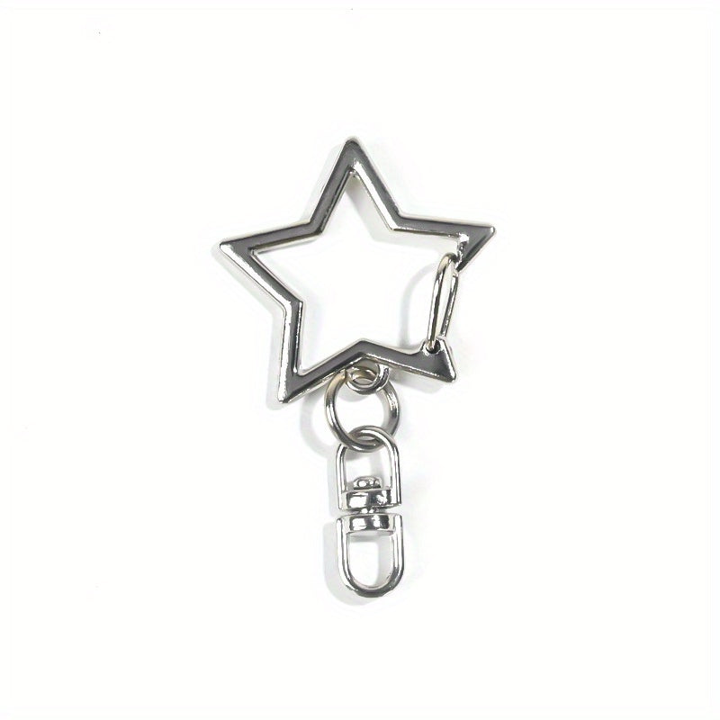 Pentagram Metal Keychain Pendant DIY Accessories Alloy Buckle