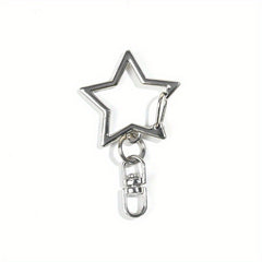 Pentagram Metal Keychain Pendant DIY Accessories Alloy Buckle