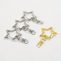 Pentagram Metal Keychain Pendant DIY Accessories Alloy Buckle